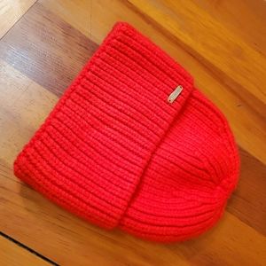 Steve Madden Red Beanie Sock Cap Womens OS Immaculate Clean